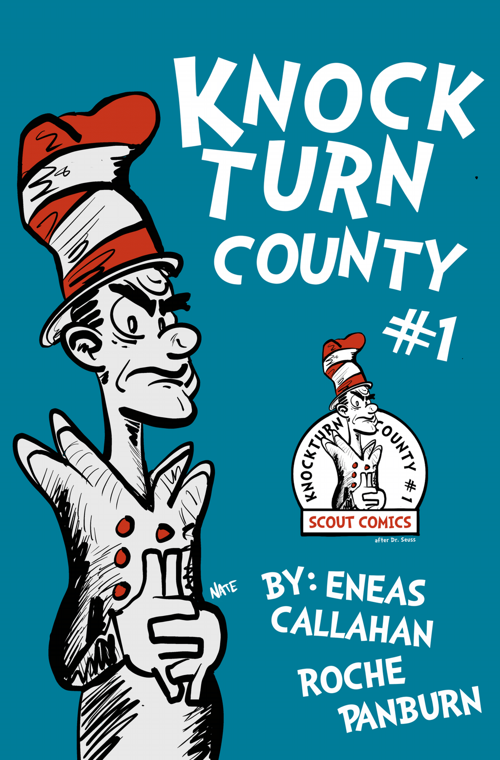 Knockturn County #1 - Webstore/Whatnot Variant Cover - Cat in the Hat Homage