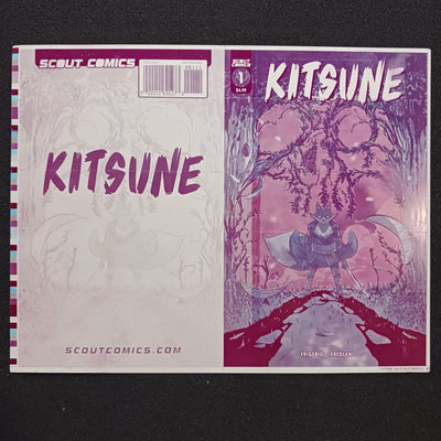 Kitsune #1 - Framed Cover - Magenta - Printer Plate - PRESSWORKS - Comic Art