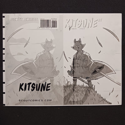 Kitsune #1 - 1:10 Retailer Incentive Cover - Framed Cover - Black - Printer Plate - PRESSWORKS - Comic Art