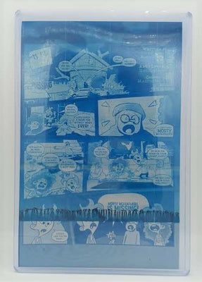 Misfitz Clubhouse Ashcan - Page 3 -  Cyan - Comic Printer Plate - PRESSWORKS