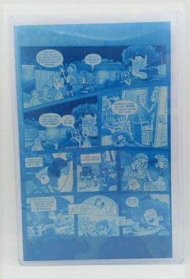 Misfitz Clubhouse Ashcan - Page 8 - Cyan - Comic Printer Plate - PRESSWORKS