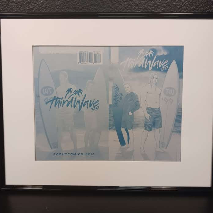 Third Wave 99 #3 - Outside Front & Back Cover Framed - PRESSWORKS - Cyan - Comic Printer Plate