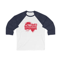 Long Live Pro Wrestling -  Logo Design - Unisex 3\4 Sleeve Baseball Tee