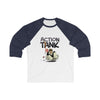 Action Tank - Sledding Design - Unisex 3\4 Sleeve Baseball Tee