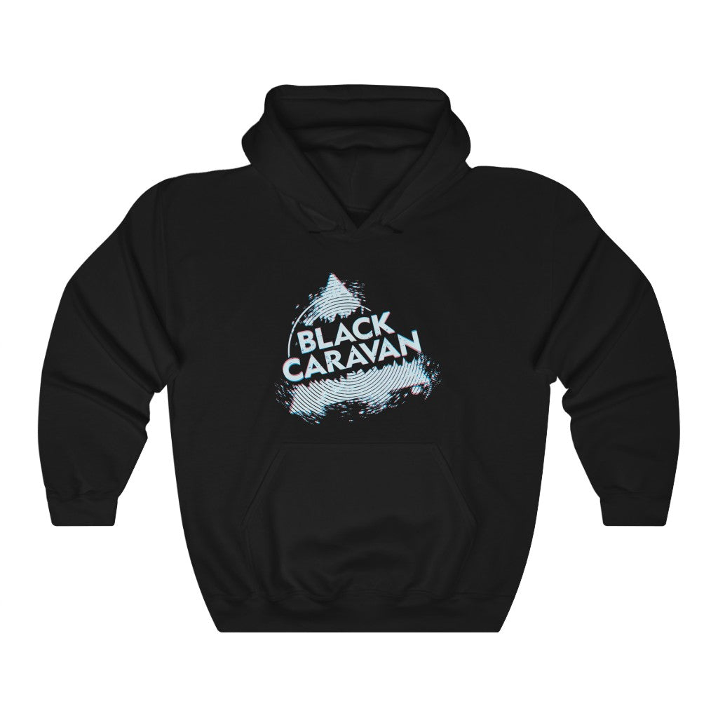 Black Caravan - White Logo - Unisex Heavy Blend™ Hooded Sweatshirt