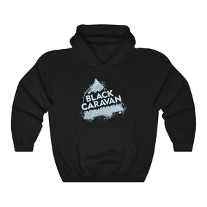 Black Caravan - White Logo - Unisex Heavy Blend™ Hooded Sweatshirt