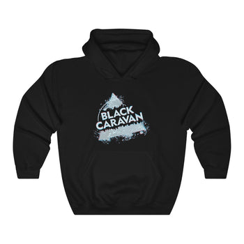 Black Caravan - White Logo - Unisex Heavy Blend™ Hooded Sweatshirt