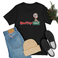 Road Trip To Hell - Angel Logo Design - Unisex Jersey Short Sleeve Tee