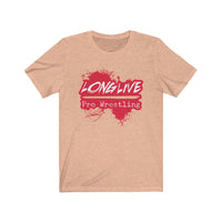 Long Live Pro Wrestling (Red Logo Design)  - Unisex Jersey T-Shirt