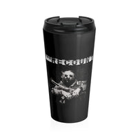 The Recount (Design One) - Black Stainless Steel Travel Mug