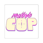 Mullet Cop (Logo Design) - Square Stickers