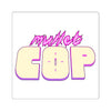 Mullet Cop (Logo Design) - Square Stickers