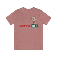 Road Trip To Hell - Angel Logo Design - Unisex Jersey Short Sleeve Tee