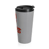 Rabid World (Head Design) - Grey Stainless Steel Travel Mug