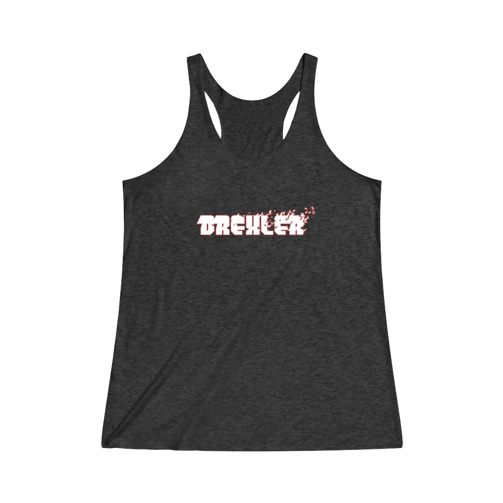 Drexler (White Logo Design) - Women's Tri-Blend Racerback Tank