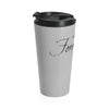 Forever Maps (Logo Design) - Black Stainless Steel Travel Mug