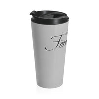 Forever Maps (Logo Design) - Black Stainless Steel Travel Mug