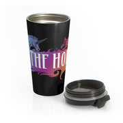 By The Horns (Logo Design) - Black Stainless Steel Travel Mug