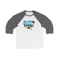 Action Tank - Action Tank Blue Design - Unisex 3\4 Sleeve Baseball Tee