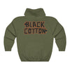 Black Cotton (Logo Design) - Heavy Blend™ Hooded Sweatshirt