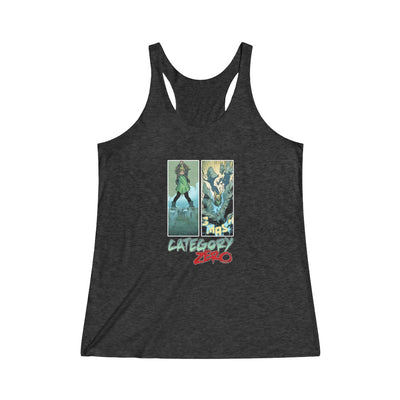 Category Zero (Logo Girl Design) - Women's Tri-Blend Racerback Tank