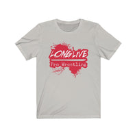 Long Live Pro Wrestling (Red Logo Design)  - Unisex Jersey T-Shirt