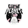 Ghost Planet - White Logo - Kiss-Cut Stickers