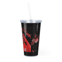 Ghost Planet - Wrap Around Logo - Plastic Tumbler with Straw