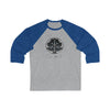 White Ash - Tree Logo Design -  Unisex 3\4 Sleeve Baseball Tee