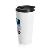 Distorted (Promo 1 Design) - White Stainless Steel Travel Mug