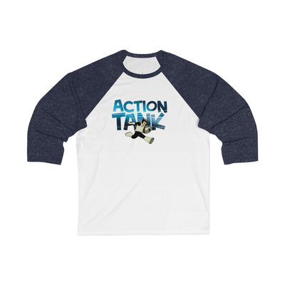 Action Tank - Action Tank Blue Design - Unisex 3\4 Sleeve Baseball Tee