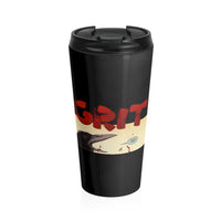 GRIT (Crow Design) - Black Stainless Steel Travel Mug