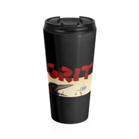 GRIT (Crow Design) - Black Stainless Steel Travel Mug