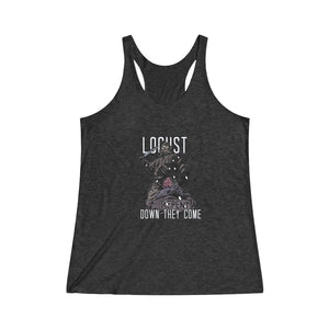 Locust (Down They Come Design) - Women's Tri-Blend Racerback Tank