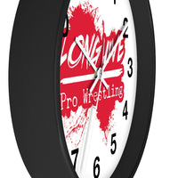 Long Live Pro Wrestling (Red Logo Design) - Wall Clock
