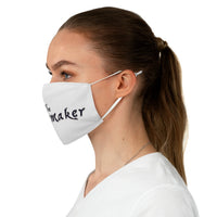 The Mapmaker (Design 1) - White Fabric Face Mask