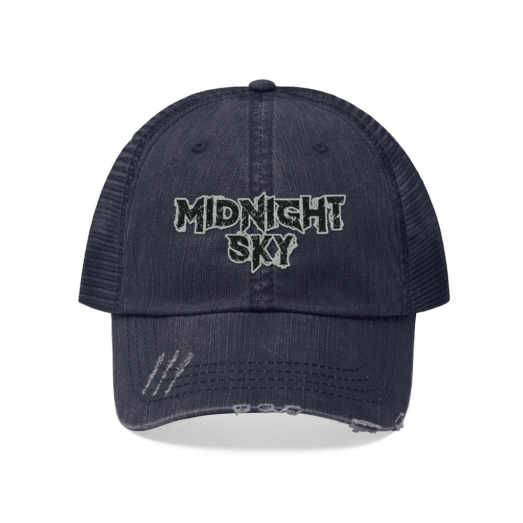 Midnight Sky (Black Logo Design) - Unisex Trucker Hat