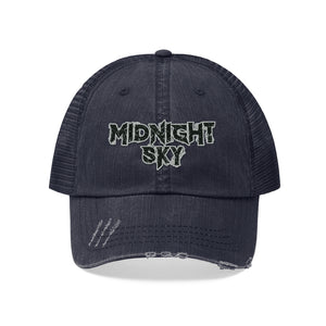 Midnight Sky (Black Logo Design) - Unisex Trucker Hat
