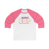 Mullet Cop - Logo  - Unisex 3\4 Sleeve Baseball Tee