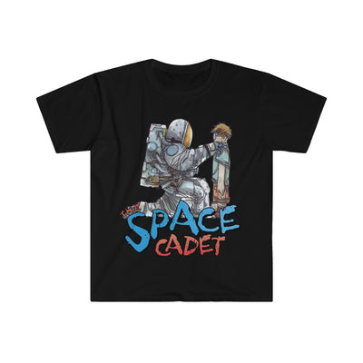 The Space Cadet - Neil and Astronaut Kneeling - Unisex Softstyle T-Shirt