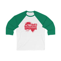 Long Live Pro Wrestling -  Logo Design - Unisex 3\4 Sleeve Baseball Tee