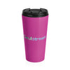 Soulstream (Logo Design) - Pink Stainless Steel Travel Mug