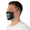 Frank At Home On The Farm (Logo Design) - Black Fabric Face Mask