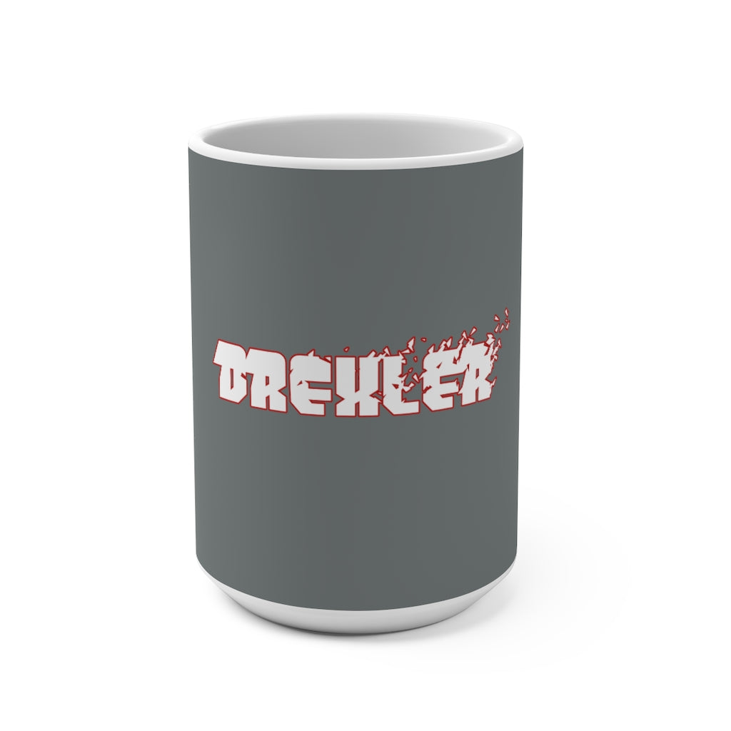 Drexler (White Logo Design) - Grey Coffee Mug 15oz