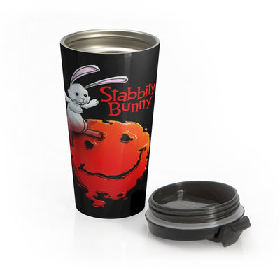 Stabbity Bunny (#1 Cover Design) - Stainless Steel Travel Mug