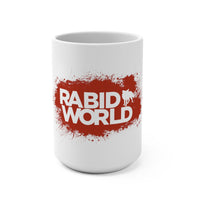 Rabid World (Red Splatter Logo Design) - White Coffee Mug 15oz