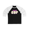 Mullet Cop - Logo  - Unisex 3\4 Sleeve Baseball Tee