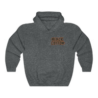 Black Cotton (Logo Design) - Heavy Blend™ Hooded Sweatshirt