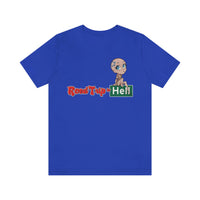 Road Trip To Hell - Angel Logo Design - Unisex Jersey Short Sleeve Tee