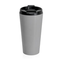 Talyn (Logo Design) - Grey Stainless Steel Travel Mug